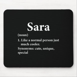 Sara Name Definition Funny D Mouse Pad