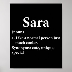 Sara Name Definition Funny D  Poster