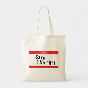 Sara No H Tote Bag