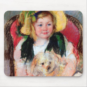 Sara with Her Dog, Cassatt Mouse Pad
