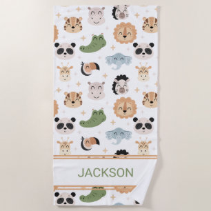 Sarafi Jungle animal Beach Towel