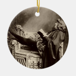 Sarah Bernhardt (1844-1923) as Hamlet in the 1899 Ceramic Tree Decoration