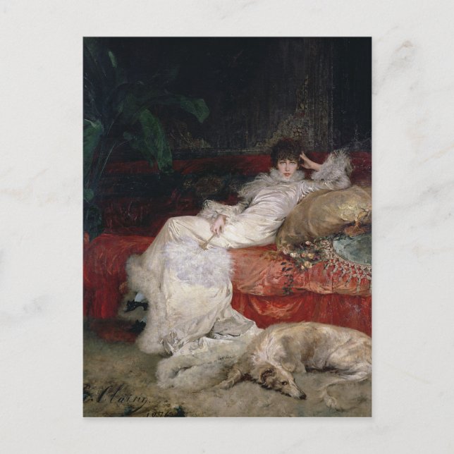 Sarah Bernhardt  1876 Postcard (Front)