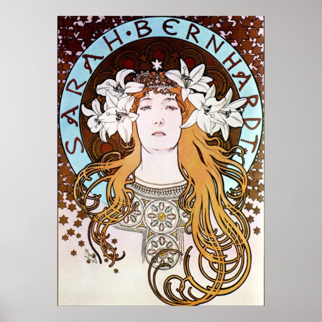 Sarah Bernhardt – Alphonse Mucha Poster (Front)