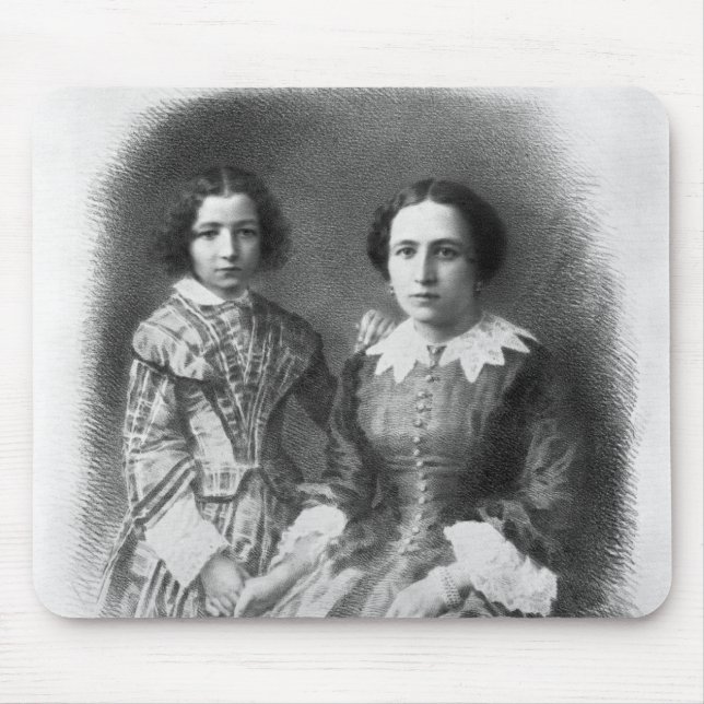 Sarah Bernhardt and her mother? Mouse Pad (Front)