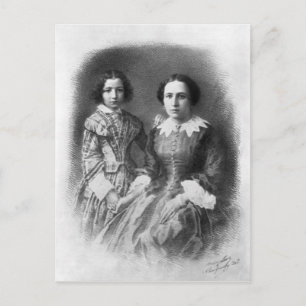 Sarah Bernhardt and her mother? Postcard