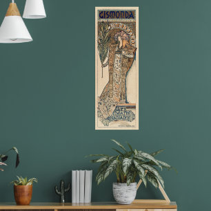 Sarah Bernhardt by Alphonse Mucha  Poster