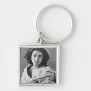 Sarah Bernhardt in costume, c.1860 Key Ring