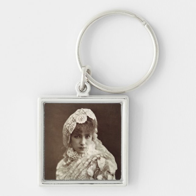 Sarah Bernhardt  in the role of Marion Delorme Key Ring (Front)