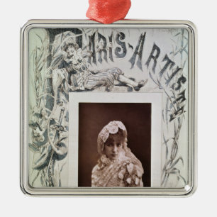 Sarah Bernhardt in the role of Marion Delorme Metal Ornament