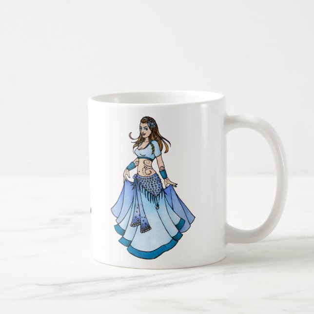 Sarah Blue Bellydancer Coffee Mug (Right)