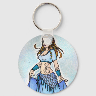 Sarah Blue Bellydancer Key Ring