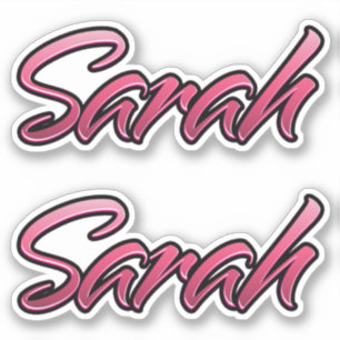 Sarah faded pink sticker sticker embroiderset