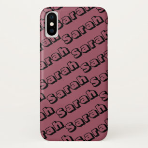 Sarah from Orphan Black open font repeat pattern iPhone X Case