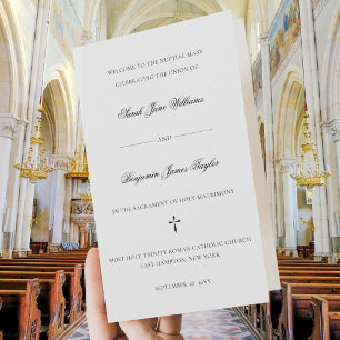 Sarah Full Mass Folded Catholic Wedding Program