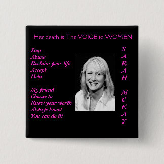 SARAH MCKAY 15 CM SQUARE BADGE