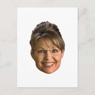 sarah palin head postcard