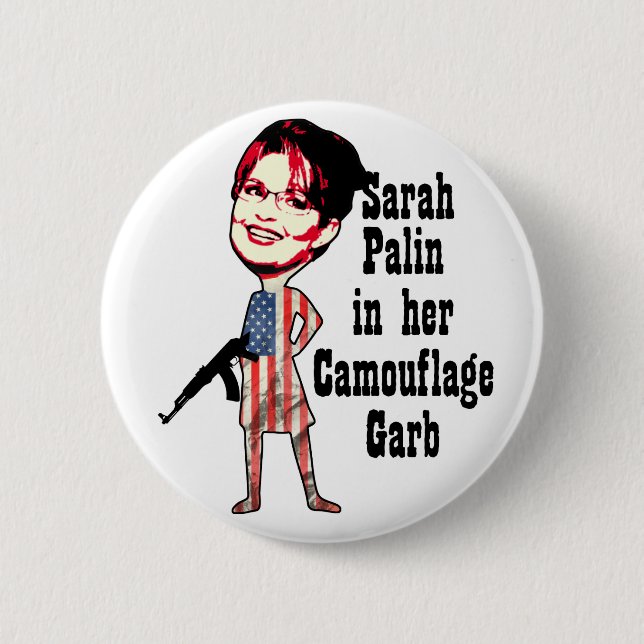 Sarah Palin’s Camouflage 6 Cm Round Badge (Front)