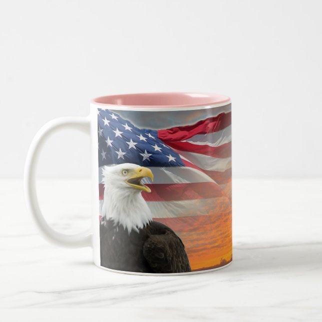 Sarah Palin - US Flag Eagle Mugs (Left)