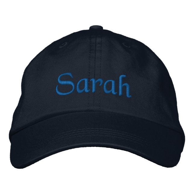 Sarah Personalised Name Embroidered Baseball Cap (Front)