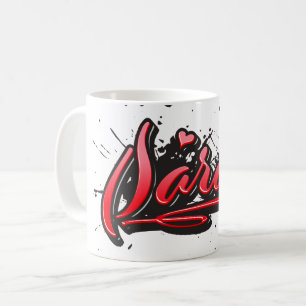 Sarah red Heart Graffiti Tasse Kaffeetasse Coffee Mug