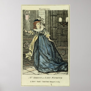 Sarah Siddons  as Lady Macbeth Poster