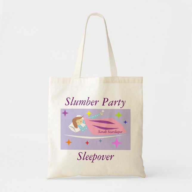 Sarah Starsleeper Slumber Party Sleepover Tote Bag (Front)