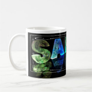 Sarah  - The Name Sarah in 3D Lights (Photograph) Coffee Mug
