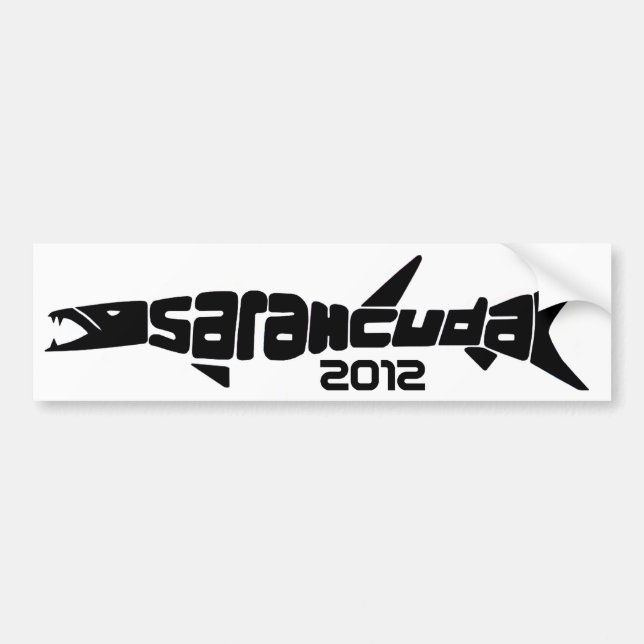Sarahcuda Black Bumper Sticker (Front)