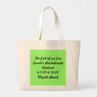 sarah's bachelorette weekend large tote bag