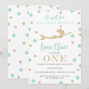 Sarah's Custom Mermaid Invitations