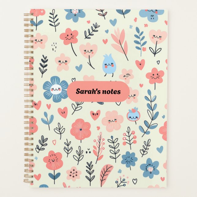 Sarah's Notes Cute Floral Planner (Front)