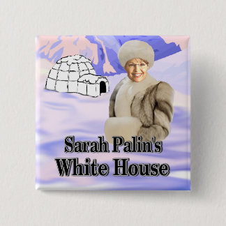sarahs white house 15 cm square badge