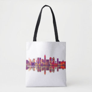 Sarajevo Bosnia and Herzegovina Skyline Tote Bag