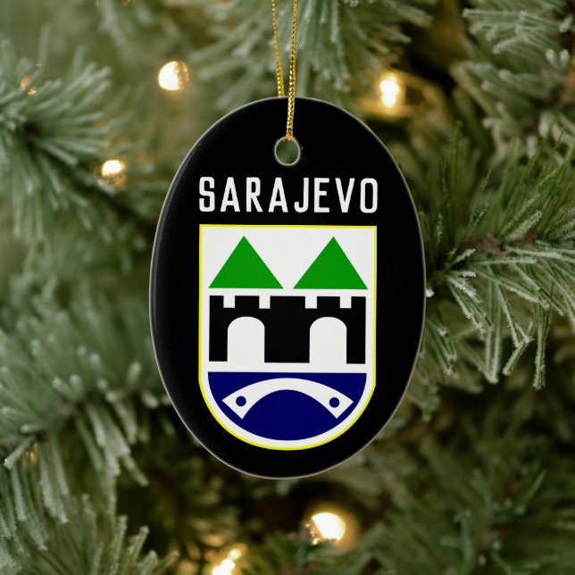 Sarajevo coat of arms, Bosnia and Herzegovina Ceramic Ornament (Tree)