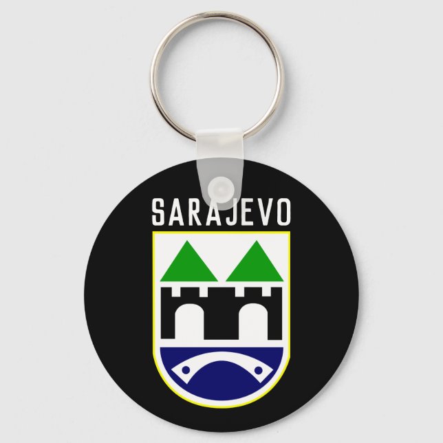 Sarajevo coat of arms, Bosnia and Herzegovina Key Ring (Front)
