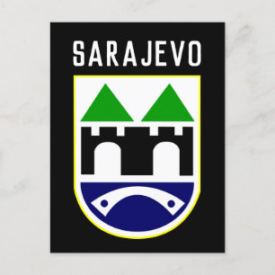Sarajevo coat of arms, Bosnia and Herzegovina Postcard