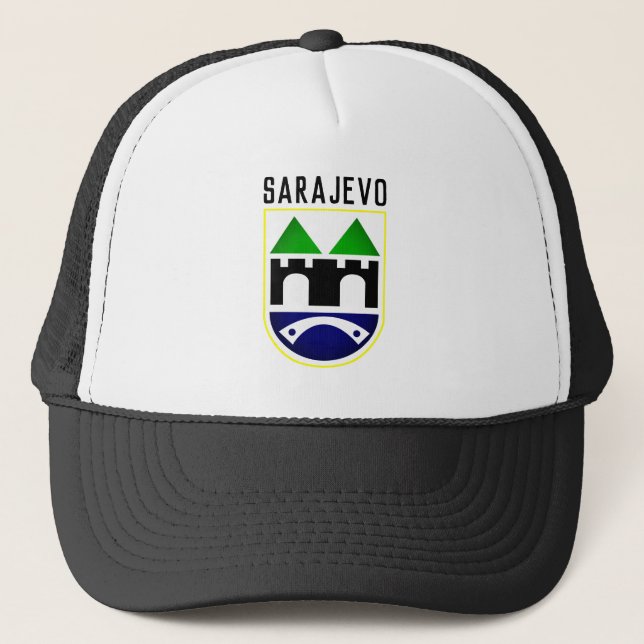 Sarajevo coat of arms, Bosnia and Herzegovina Trucker Hat (Front)