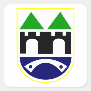 Sarajevo Coat of Arms Square Sticker