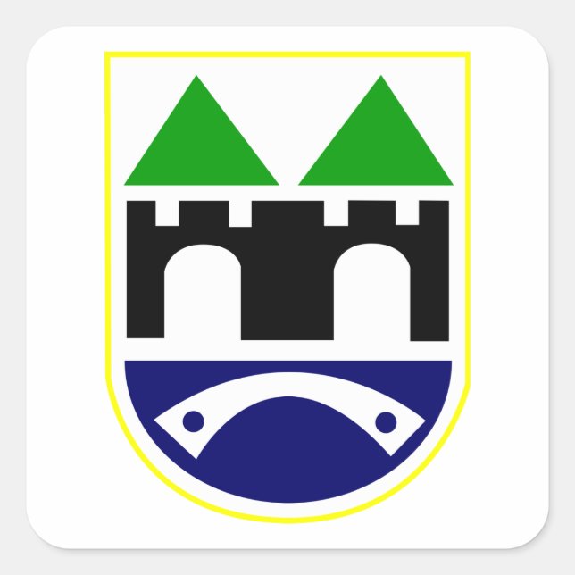 Sarajevo Coat of Arms Square Sticker (Front)