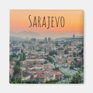 Sarajevo landscape from the top magnet