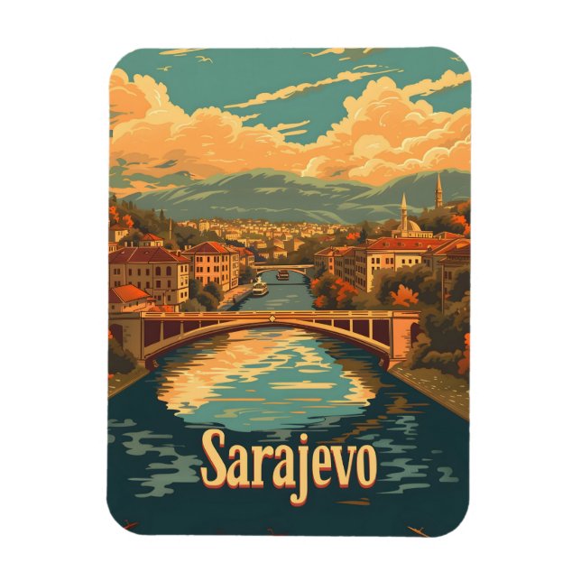 Sarajevo Vintage Magnet (Vertical)