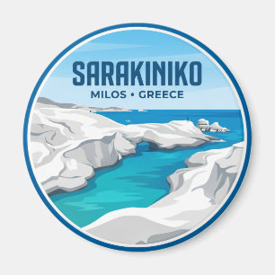 Sarakiniko Beach Greece Magnet
