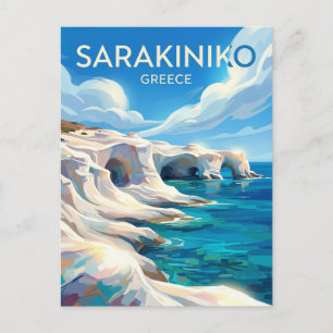 Sarakiniko Beach Greece Postcard