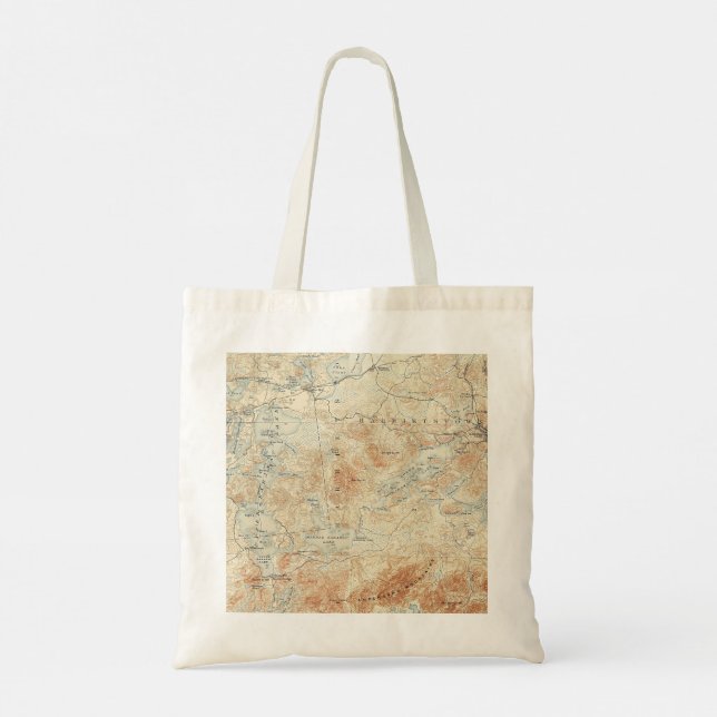 Saranac Lake Chain (Lower, Middle and Upper Lakes) Tote Bag (Back)