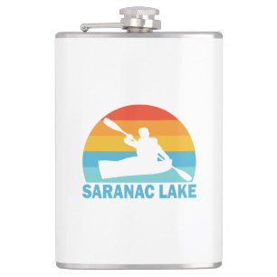 Saranac Lake New York Kayak Hip Flask