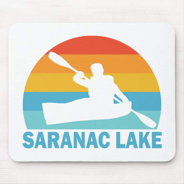 Saranac Lake New York Kayak Mouse Pad (Front)