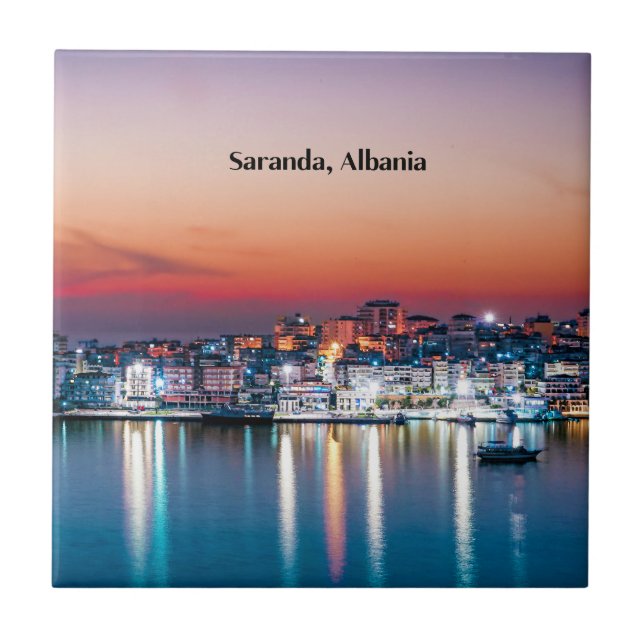 Saranda, Albania Ceramic Tile (Front)