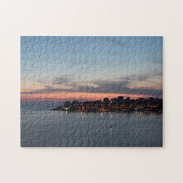 Sarande, Albania, at sunset Jigsaw Puzzle (Horizontal)