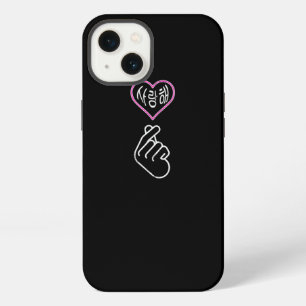 Saranghae I Love You KPop Korean Finger Heart Sign iPhone 13 Case